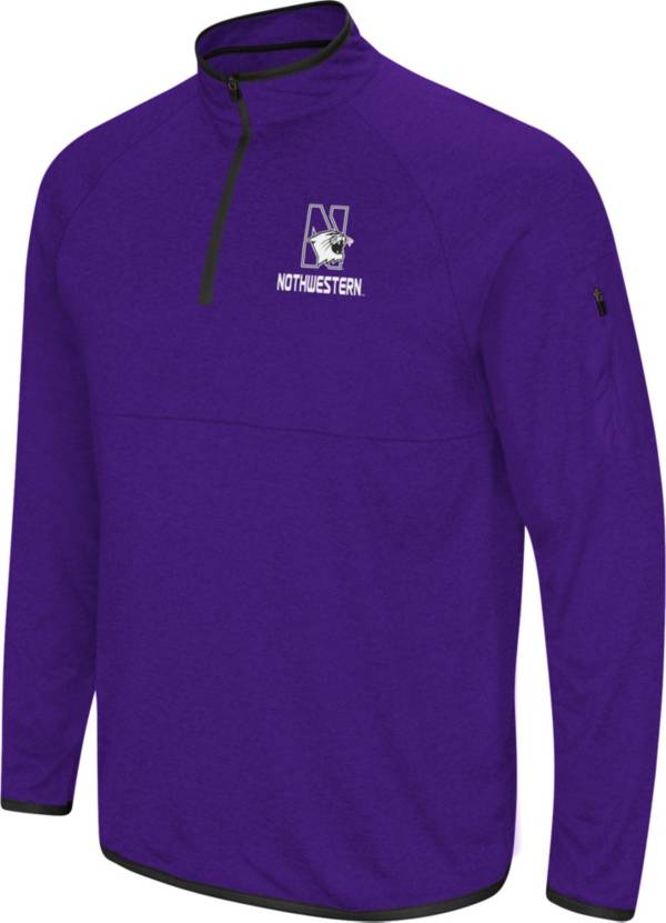 Colosseum Men's Northwestern Wildcats Purple Rival Quarter-Zip Pullover Shirt