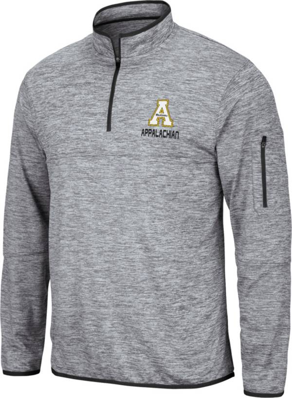 Colosseum Men's Appalachian State Mountaineers Grey Quarter-Zip Pullover Shirt