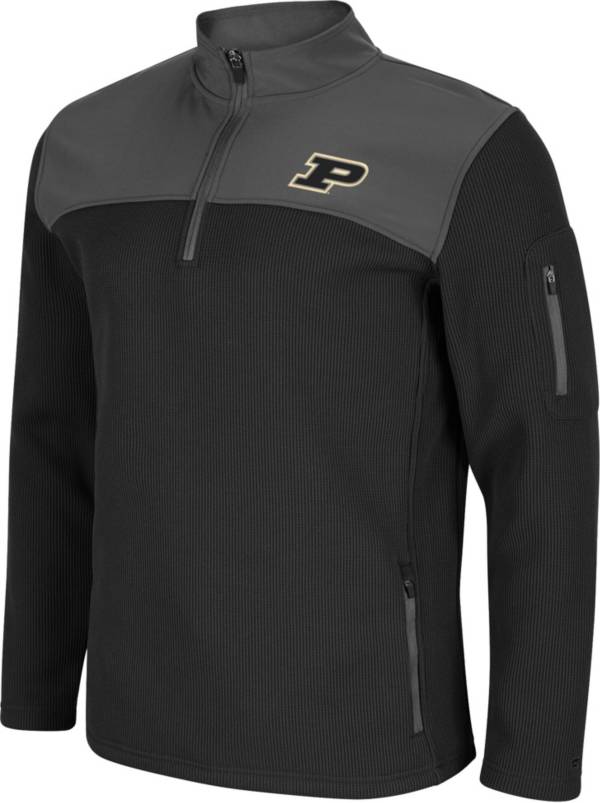 Colosseum Men's Purdue Boilermakers Black Lemon Law Quarter-Zip Pullover Jacket