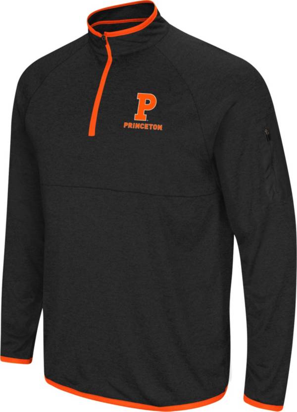 Colosseum Men's Princeton Tigers Black Rival Quarter-Zip Pullover Shirt