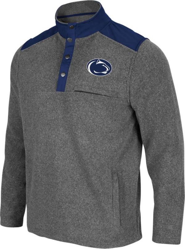 Colosseum Men's Penn State Nittany Lions Grey Huff Quarter-Snap Pullover Jacket product image