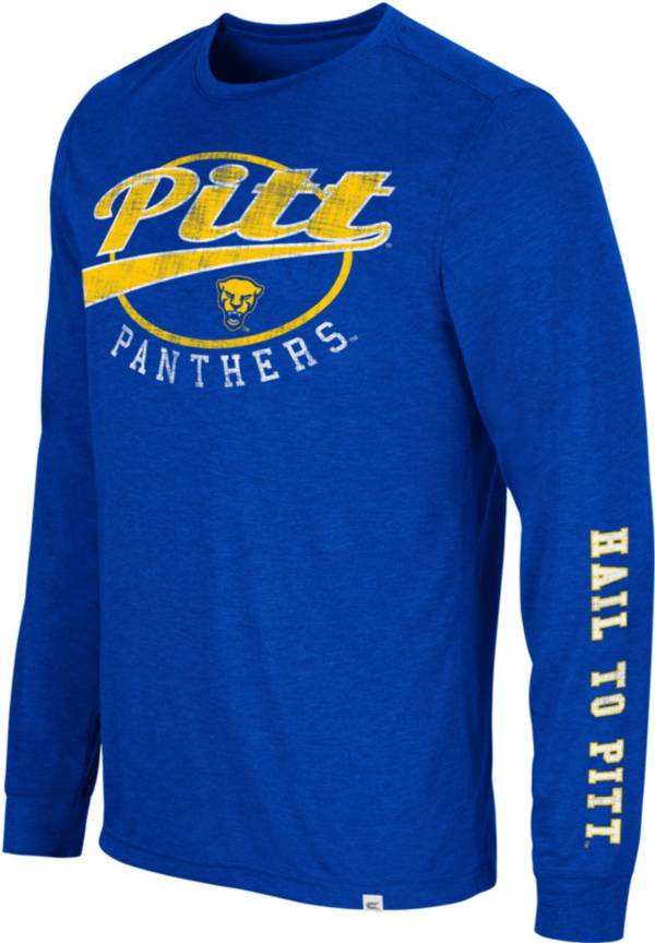 Colosseum Men's Pitt Panthers Blue Far Out! Long Sleeve T-Shirt product image