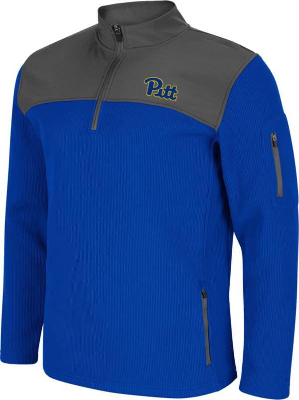 Colosseum Men's Pitt Panthers Blue Lemon Law Quarter-Zip Pullover Jacket product image