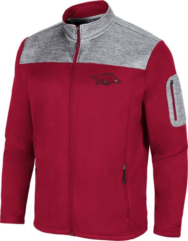 Colosseum Men's Arkansas Razorbacks Cardinal Third Wheel Full-Zip Jacket