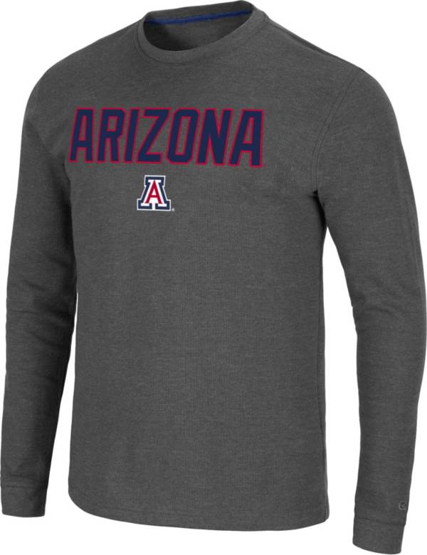 Colosseum Men's Arizona Wildcats Grey Dragon Long Sleeve Thermal T-Shirt