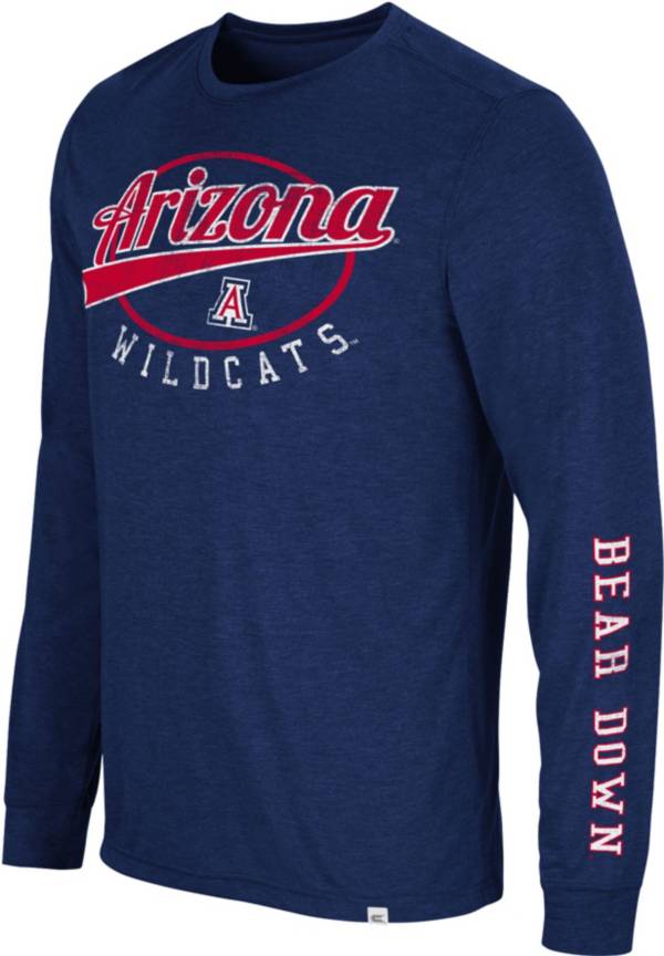 Colosseum Men's Arizona Wildcats Navy Far Out! Long Sleeve T-Shirt product image