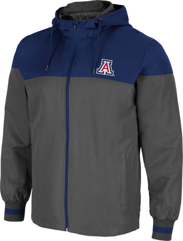 Colosseum Men's Arizona Wildcats Grey Game Night Full-Zip Jacket