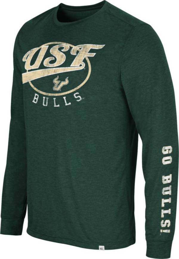 Colosseum Men's South Florida Bulls Green Far Out! Long Sleeve T-Shirt product image