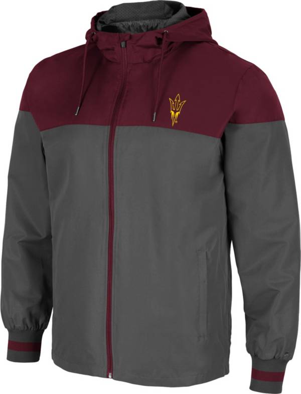 Colosseum Men's Arizona State Sun Devils Grey Game Night Full-Zip Jacket
