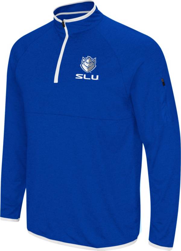 Colosseum Men's Saint Louis Billikens Blue Rival Quarter-Zip Pullover Shirt