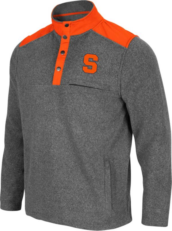 Colosseum Men's Syracuse Orange Grey Huff Quarter-Snap Pullover Jacket product image