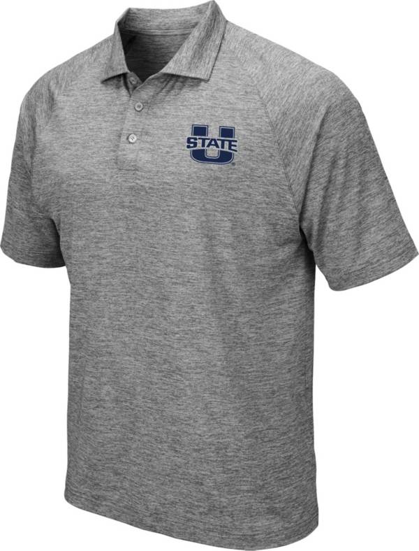 Colosseum Men's Utah State Aggies Grey Polo