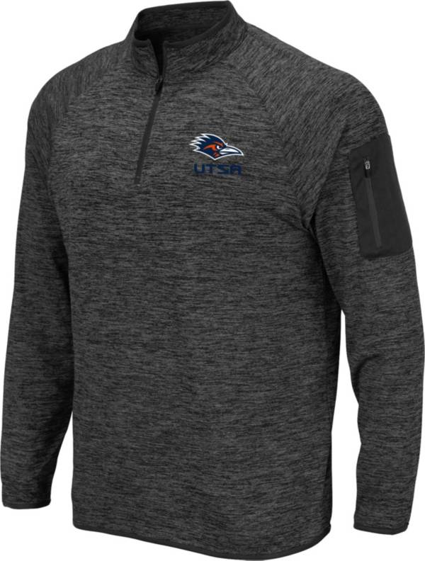 Colosseum Men's UT Roadrunners Grey Quarter-Zip Pullover Shirt