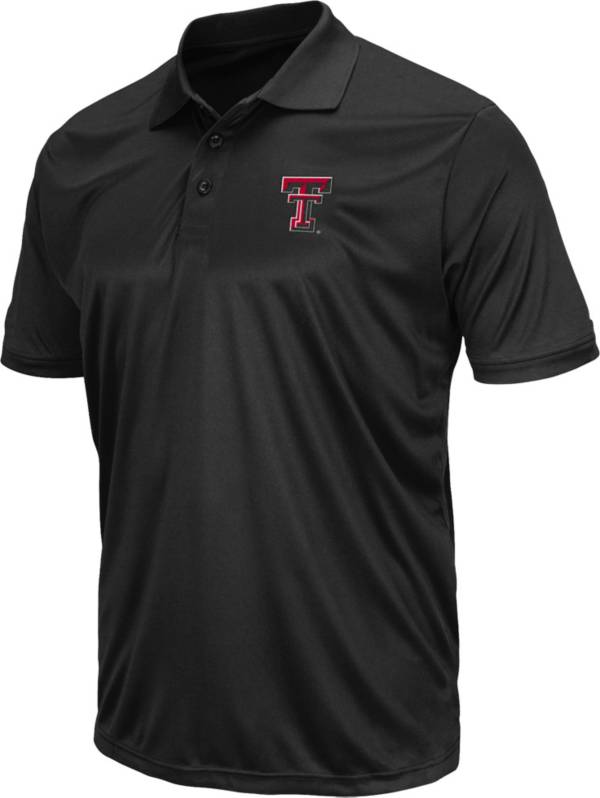 Colosseum Men's Texas Tech Red Raiders Black Polo