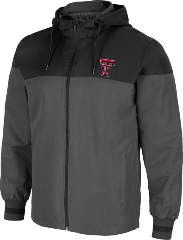 Colosseum Men's Texas Tech Red Raiders Grey Game Night Full-Zip Jacket product image
