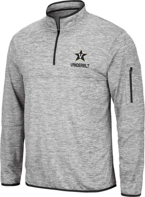 Colosseum Men's Vanderbilt Commodores Grey Quarter-Zip Pullover Shirt