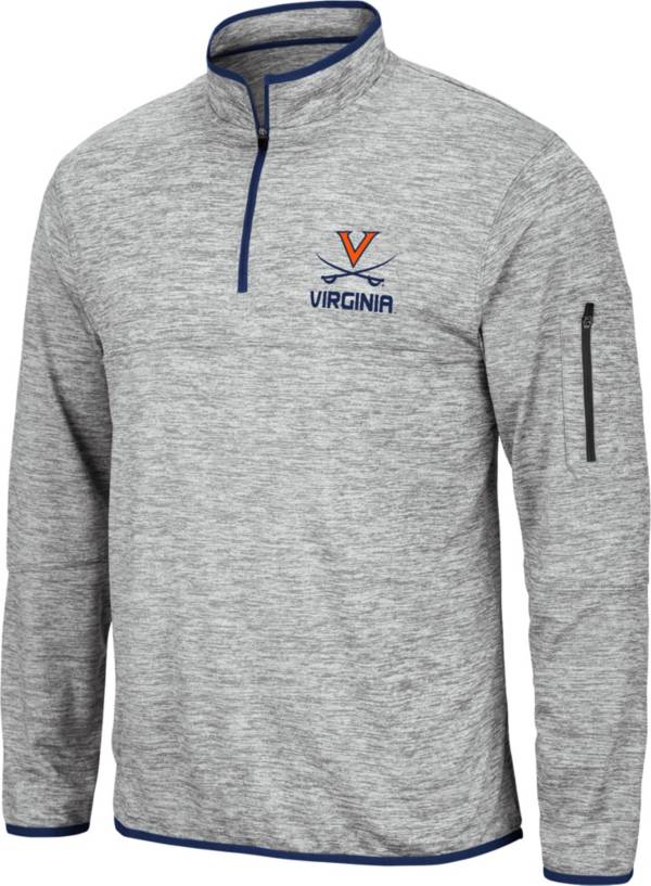 Colosseum Men's Virginia Cavaliers Grey Quarter-Zip Pullover Shirt