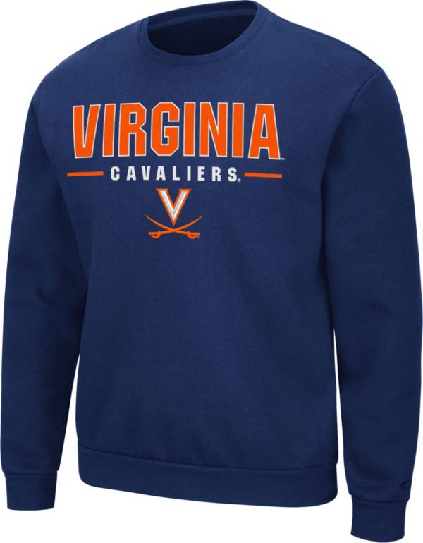 Colosseum Men's Virginia Cavaliers Blue Time Machine Crew Pullover Sweatshirt