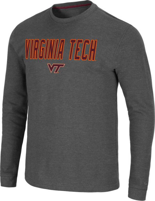 Colosseum Men's Virginia Tech Hokies Grey Dragon Long Sleeve Thermal T-Shirt