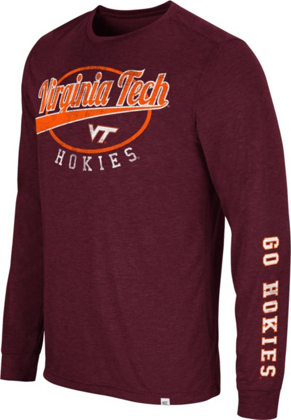 Colosseum Men's Virginia Tech Hokies Maroon Far Out! Long Sleeve T-Shirt