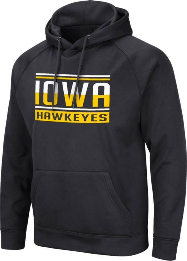 Colosseum Men's Iowa Hawkeyes Black Pullover Hoodie