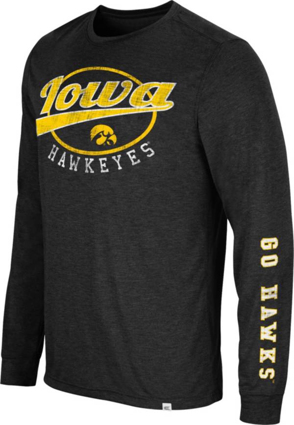 Colosseum Men's Iowa Hawkeyes Black Far Out! Long Sleeve T-Shirt product image