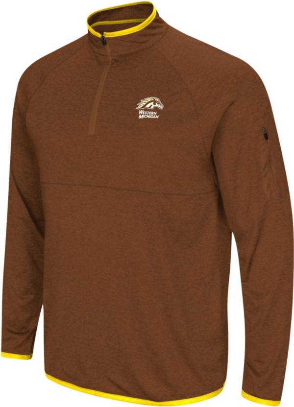 Colosseum Men's Western Michigan Broncos Brown Rival Quarter-Zip Pullover Shirt