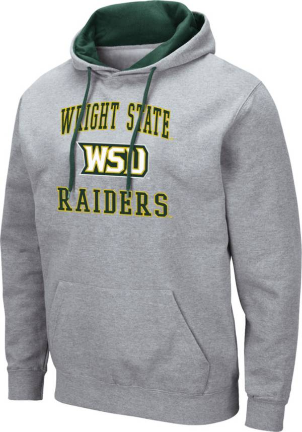 Colosseum Men's Wright State Raiders Grey Pullover Hoodie