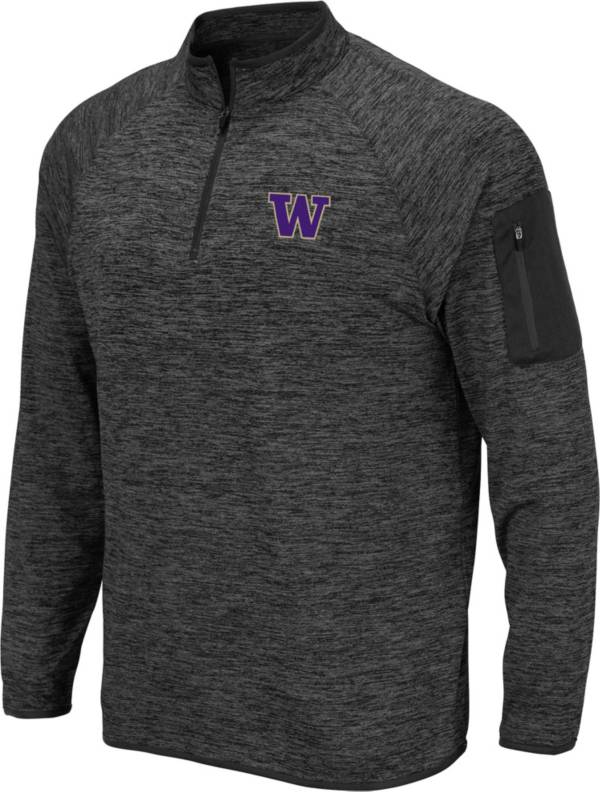 Colosseum Men's Washington Huskies Grey Quarter-Zip Shirt