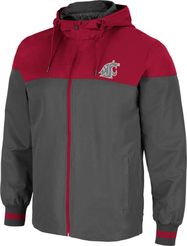 Colosseum Men's Washington State Cougars Grey Game Night Full-Zip Jacket