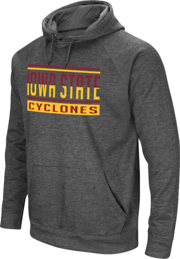 Colosseum Men's Iowa State Cyclones Grey Pullover Hoodie