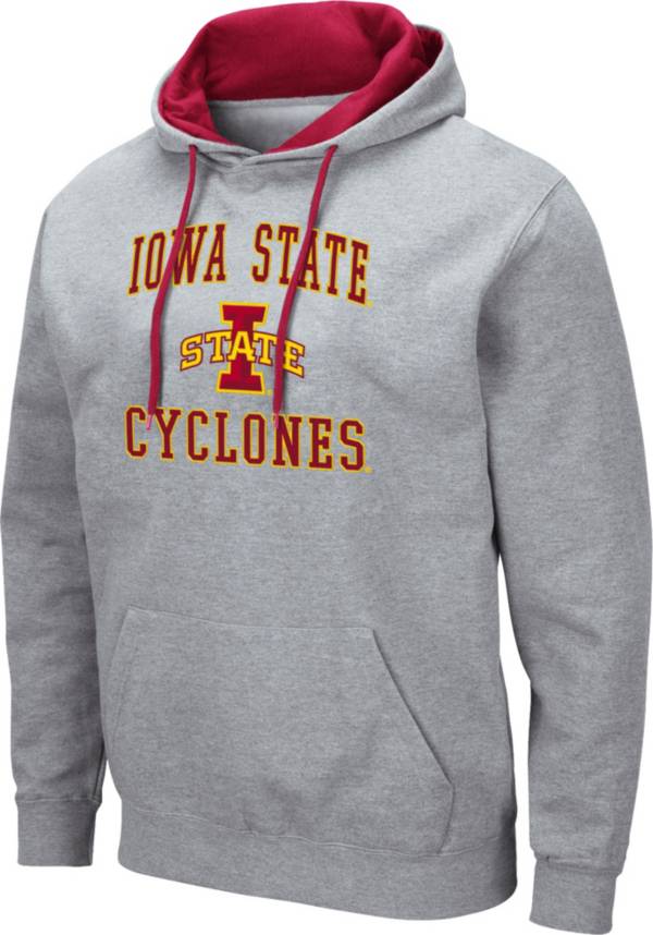 Colosseum Men's Iowa State Cyclones Grey Pullover Hoodie