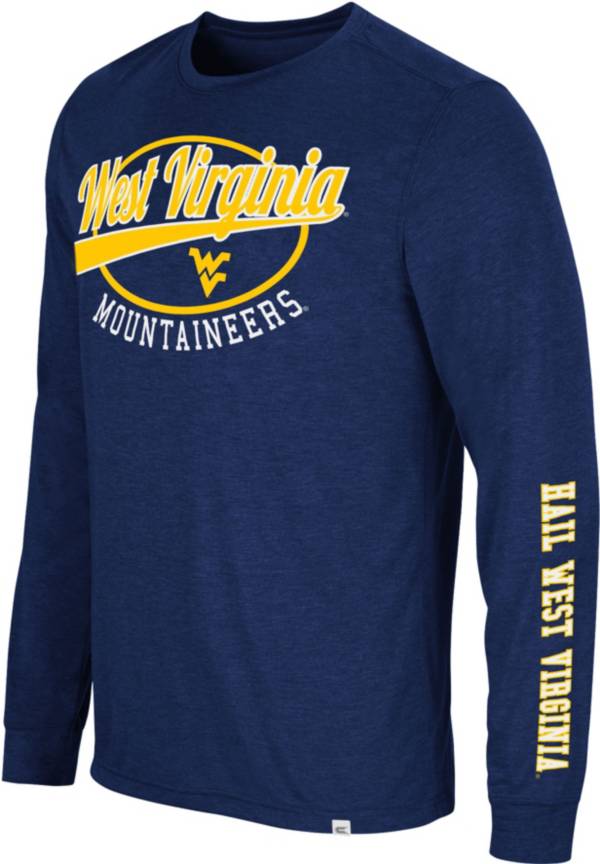 Colosseum Men's West Virginia Mountaineers Blue Far Out! Long Sleeve T-Shirt product image