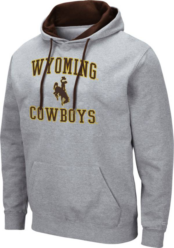 Colosseum Men's Wyoming Cowboys Grey Pullover Hoodie