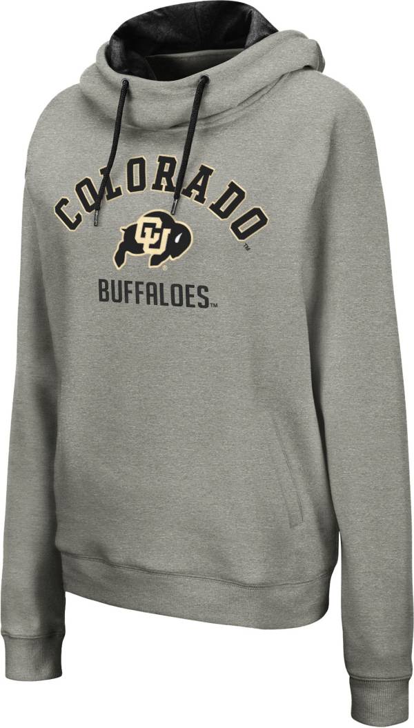 Colosseum Women's Colorado Buffaloes Grey Funnel Pullover Hoodie