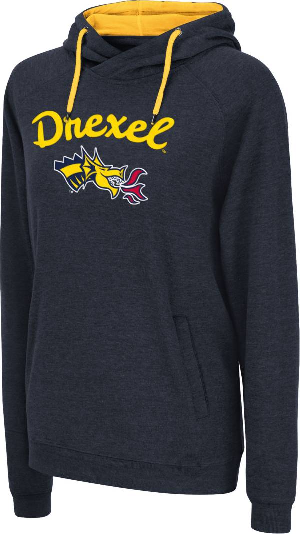 Colosseum Women's Drexel Dragons Blue Funnel Pullover Hoodie product image