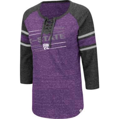 sorry, Colosseum Women's Kansas State Wildcats Purple Pasadena ¾ Sleeve T-Shirt is currently out of stock