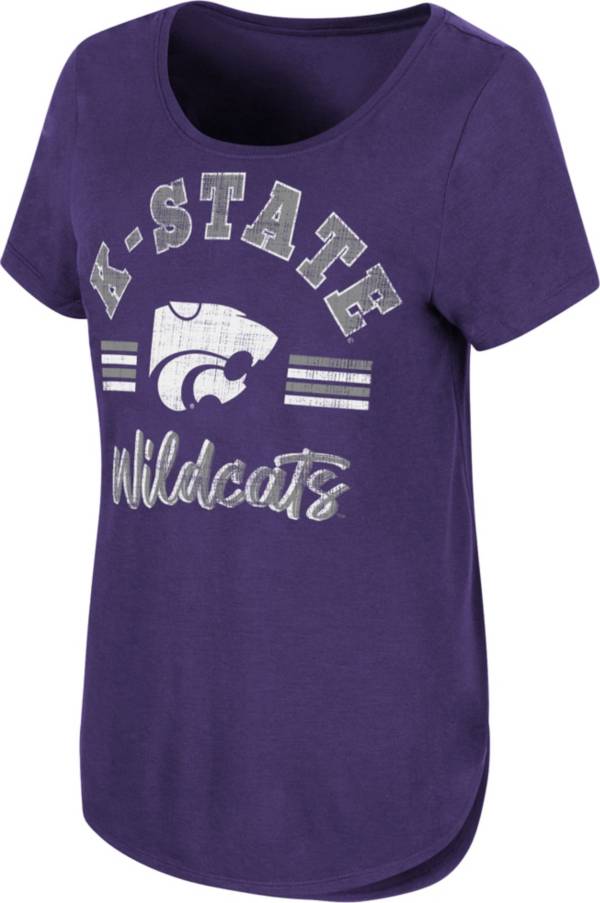 Colosseum Women's Kansas State Wildcats Purple Shaka Scoop-Neck T-Shirt