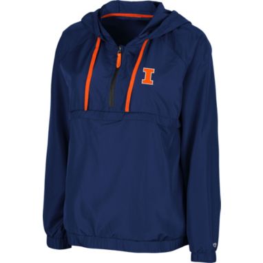 sorry, Colosseum Women's Illinois Fighting Illini Blue Doodling Packable Quarter-Zip Anorak is currently out of stock
