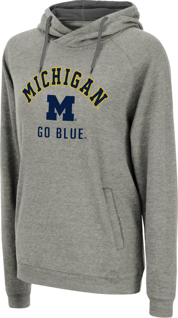 Colosseum Women's Michigan Wolverines Grey Pullover Hoodie