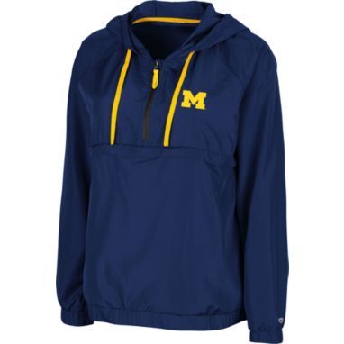 sorry, Colosseum Women's Michigan Wolverines Blue Doodling Packable Quarter-Zip Anorak is currently out of stock