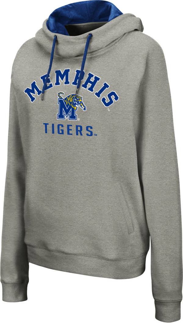 Colosseum Women's Memphis Tigers Grey Funnel Pullover Hoodie