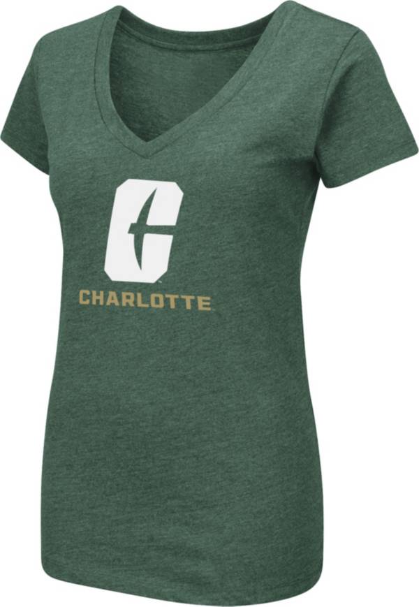 Colosseum Women's Charlotte 49ers Green Dual Blend V-Neck T-Shirt