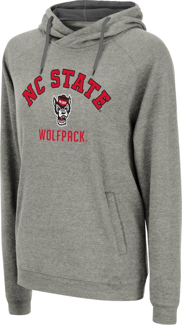 Colosseum Women's NC State Wolfpack Grey Pullover Hoodie