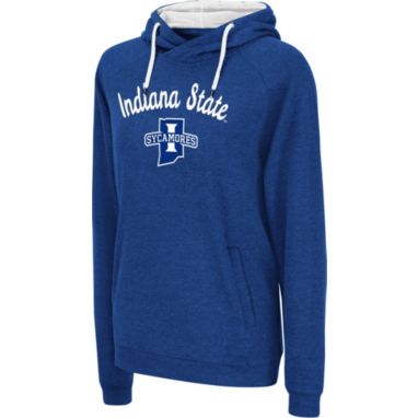 sorry, Colosseum Women's Indiana State Sycamores Sycamore Blue Funnel Pullover Hoodie is currently out of stock