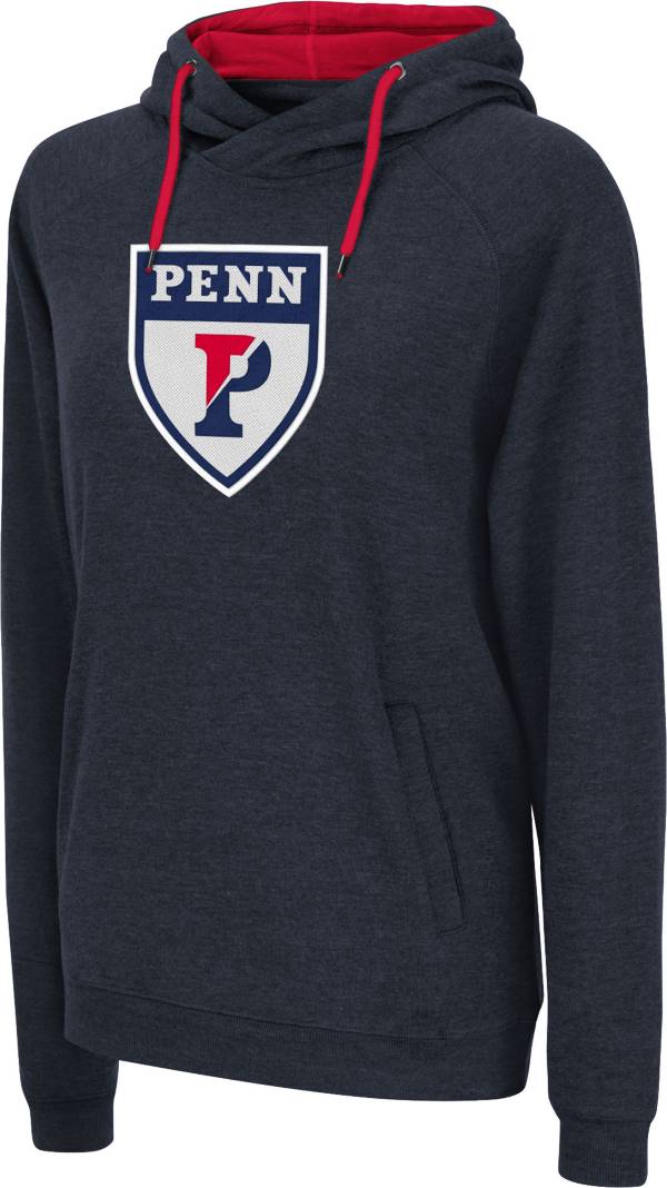 Colosseum Women's University of Pennsylvania Quakers Blue Funnel Pullover Hoodie