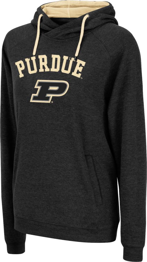 Colosseum Women's Purdue Boilermakers Black Pullover Hoodie