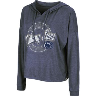 sorry, Colosseum Women's Penn State Nittany Lions Blue Cody Meet & Greet Hooded Long Sleeve T-Shirt is currently out of stock