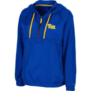 sorry, Colosseum Women's Pitt Panthers Blue Doodling Packable Quarter-Zip Anorak is currently out of stock