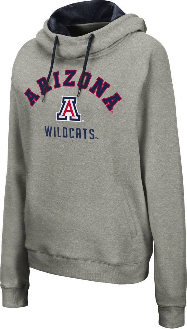 Colosseum Women's Arizona Wildcats Grey Funnel Pullover Hoodie